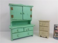 2 meubles miniatures en bois