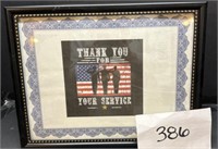 Thank you for you service photo frame piece