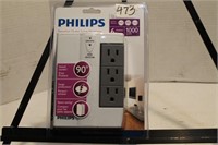 New Philips swiveling outlet surge protector