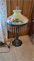 Victorian painted lamp