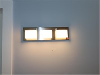 Brushed S/S / Frosted Glass Sconces Pair