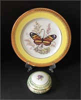Limoges Porcelain Trinket Box and Plate