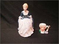 Two Royal Doulton items: 7 1/2" Alison figurine