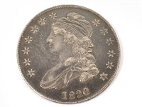 1836 Bust Half Dollar, Lettered Edge