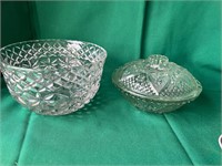 Covered Heart Dish 8”  & Bowl 9”