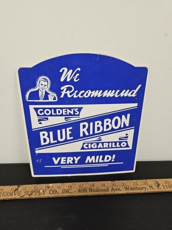 Vintage Golden's Blue Ribbon Cigarillo Cardboard