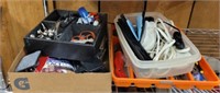 TRAY OF FASTENERS, MISC GLUES, TOOLS