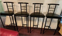 4 METAL BAR STOOLS