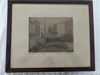 Wallace Nutting Signed Litho - The Quilting Party