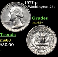 1977-p Washington Quarter 25c Grades GEM+ Unc