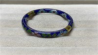 Antique Enameled Cloisonne Hinged Bracelet