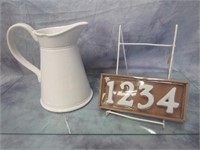 White Porcelain Water Picture & Number Tacks