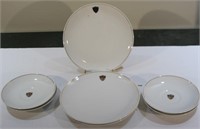 Western Airlines Plates (3) and Saucers (4)