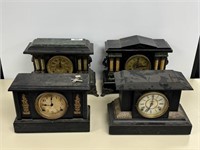 4 Antique Mantle Clocks