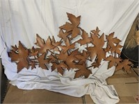 Vintage Plastic Leaf Wall Art Syroco 39"