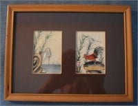 Japanese Miniature Paintings on Silk