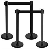 Retractable Belt Line Dividers for Crowds, 4pc