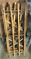 2 Wooden plant stands 4' long
