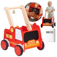ULN - Fire Truck Wooden Baby Walker