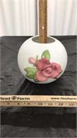 Round vase w/ 3D Rose