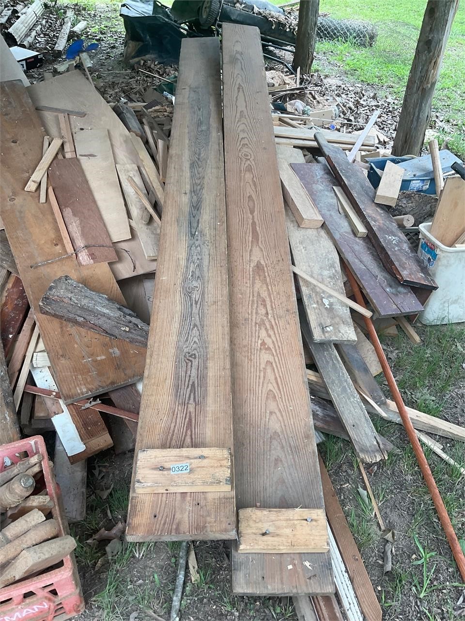 Large Pile wood, pieces, miscellaneous