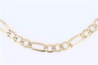 14 Kt Yellow Gold Figaro Link Chain Necklace