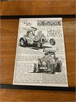 Vintage Retrospect Drag Racing Poster 17 1/2x11