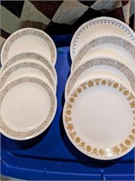 Vtg Corelle small and large plates lot