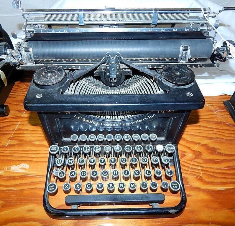 Antique Vintage 1930s LC Smith & Corona Typewriter
