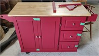 Red Sundance Cart / Kitchen Island