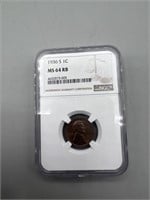 1936-S MS64 RB Wheat Lincoln Penny