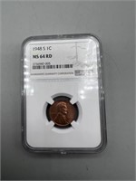 1948-s MS64 RD Lincoln Wheat Penny