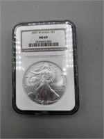 2007-W MS69 $1 Silver American Eagle