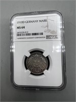1910-D MS 64 Germany Silver Mark