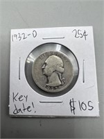 Key Date 1932-D Silver Washington Quarter
