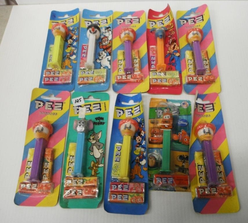 10 Old Pez Dispensers | Live and Online Auctions on HiBid.com
