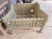 Cast iron green fireplace insert