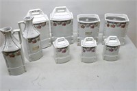 Canister Set w/ Wall Hangers & "Pitchers