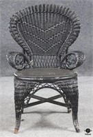 Painted Wicker Chair