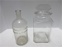 FRANKLIN CARO CO. JAR AND OTHER GLASS BOTTLE