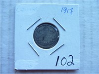 Canada 1917 10 cent argent