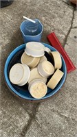 Dog food bowls & miscellaneous