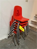 6 stackable childrens chairs