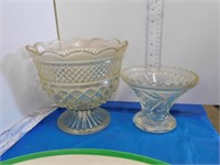 2 FOOTED CANDY DISHES