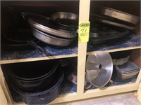 Items in 2 Kitchen Cabinets- Pots, Pans,