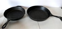 Pair Cast Iron Skillets