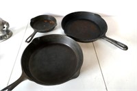 3 Cast Iron Skillets