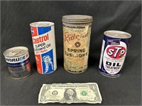 4 Automotive Adv. Cans - Non Bar Code Era