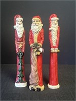 (3) Pencil Santas