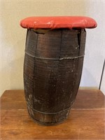 Antique Wooden Barrel w/ Stool Top